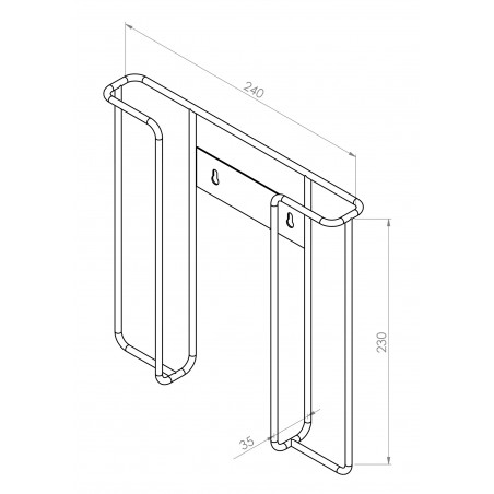 Porte-document  en acier inoxydable - tige