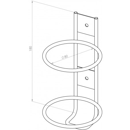 Porte-bouteille en acier inoxydable - Tige
