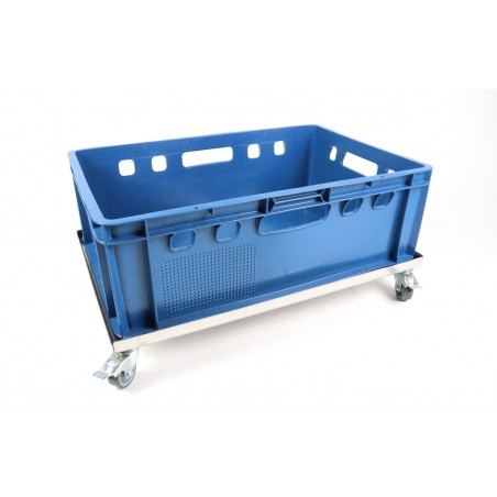 Chariot en acier inoxydable pour caisses Euro 2