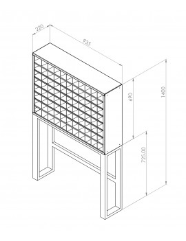 Vitrine pour étiquettes
