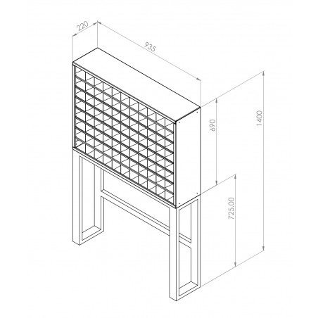 Vitrine pour étiquettes